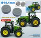 2x Eindvertragingen/ Planeetkappen JOHN DEERE 8R t.b.v. Vooras velgen Ø 14.1mm  RESIN  BLANK Geleverd  1:32  Farmmodels Premium Line Series  