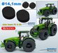 2x Eindvertragingen/ Planeetkappen JOHN DEERE 8R t.b.v. Vooras velgen Ø 14.1mm  RESIN  ZWART GLANS Gespoten Geleverd  1:32  Premium Line Series   