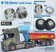 Ø 32.2mm: 2x SCANIA R500 Margemodels ALUMINIUM/ CHROOM ACHTERAS Velgen ZONDER BAND, Velgen 2-Delig 1:32 Farmmodels Custom Line Series  