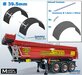 2x (Super Single) Half Ronde Spatborden set + 8x steuntjes, materiaal RESIN BLANK geleverd + Ø 1.6 mm aluminium pijp, t.b.v. kieper / trailer 1:32   