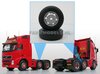 Ø 35.5 mm: 2x Vrachtwagen banden met kunststof velg 1:32