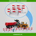 2x Verdrijvings bord met 4 borden & 4 Voetstukken + 8x Pré-Cut decals t.b.v. afzetting werkzaamheden BOUWKIT 1:32                    