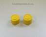 2x Planeetkappen John Deere Geel Ø 12.6 mm/ Planetaire eindvertraging vooras  1:32