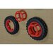 Ø 42 mm: 2x DUBBELLUCHT CULTUURWIELEN rood vooras   04    1:32   04254 R