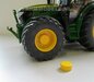 2x Eindkappen John Deere 6125R geel Ø 10.8 mm voor JD 6125 vooras velgen  (aluminium velgen)   1:32 