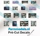 16x Chassisplaat stickers op Transparant Pré-Cut Decals 1:32 Farmmodels.nl 