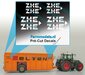 4x ZHE WIT logo-set geschikt voor o.a. mestcontainer - Wit op Transparant Pré-Cut Decals 1:32 Farmmodels.nl