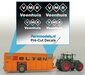 4x VMR Veenhuis WIT logo-set geschikt voor o.a. mestcontainer - wit op Transparant Pré-Cut Decals 1:32 Farmmodels.nl