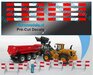 8x Verdrijvingsbord/ afzetting Verkeer stickers ong. 5.9 x 78mm  Pré-Cut Decals 1:32 Farmmodels.nl