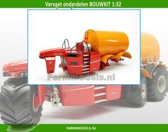 BOUWKIT: chassis Vervaet  incl. mesttank, neuswiel steun en achterhef, vele onderdelen, perfect als basis voor je eigen creaties 1:32  OP=OP