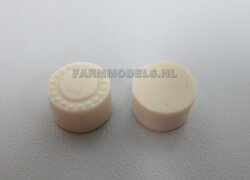 2x Planeetkappen / Planetaire eindvertraging Ø 12.6 mm voorop   RESIN  1:32 