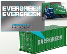 Evergreen container logo Decals 2x 15 cm breed 1:32 Farmmodels.nl