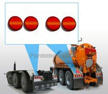 4x Achterlicht Rood/Oranje Ø4.4 mm  Transparant gekleurde Verlichting 1:32