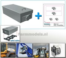 Overdruk filter/ Lucht Filter TYPE 2 INCL. STICKERSET 7Freshfilter afm. 28,12 x 13,75 x 9,20mm in GRIJS Resin en ONBEHANDELD geleverd 1:32 