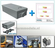 Overdruk filter/ Lucht Filter TYPE 2 INCL. STICKERSET Euroquip Freshfilter  afm. 28,12 x 13,75 x 9,20mm in GRIJS Resin en ONBEHANDELD geleverd 1:32 