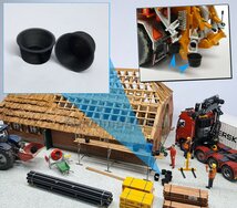 2x Specie kuip ZWART kunststof 10.4 mm x  Ø 18.2 mm maatje 1:32