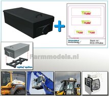 Overdruk filter/ Lucht Filter in ZWART HOOGGLANS gespoten INCL. STICKERSET 7Freshfilter geleverd  TYPE 2  afm. 28,12 x 13,75 x 9,20mm  1:32 