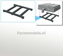 Montage Frame t.b.v plaatsing Overdruk filter/ Lucht Filter TYPE 4, 3D geprint in ZWART RESIN  ONBEHANDELD geleverd 1:32 