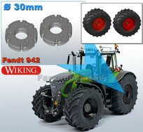 Ø30 mm x 8 mm hoog: 2x FENDT 942 Wiking WIELGEWICHTEN  RESIN  BLANK Geleverd  1:32  Farmmodels Premium Line  HALF MEI 2025 LEVERBAAR