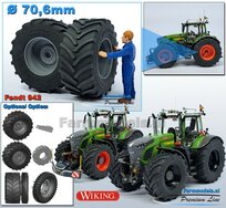 Ø 70.6 x 30.4 mm: FENDT 942 Wiking: 2x Michelin Axiobib2 Banden + RESIN Velgen BLANK geleverd 1:32    Farmmodels Premium Line Series  HALF MEI 2025 LEVERBAAR