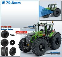 Ø 70.6 x 30.4 mm: FENDT 942 Wiking: 2x Michelin Axiobib2 Banden + RESIN Velgen ZWART GLANS Gespoten geleverd 1:32    Farmmodels Premium Line Series  HALF MEI 2025 LEVERBAAR
