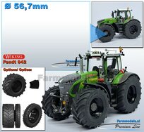 Ø 56.7 x 26.1 mm: FENDT 942 Wiking: 2x Michelin Axiobib2 Banden + RESIN Velgen ZWART GLANS Gespoten geleverd 1:32    Farmmodels Premium Line Series  HALF MEI 2025 LEVERBAAR