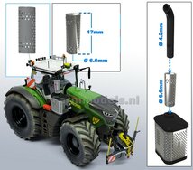 Beschermkap voor Uitlaat RESIN Ø 6,6 mm x 17 mm, geschikt voor uitlaat serie met Ø 4,2 mm en perfect voor de Fendt 1050 Gen2 van Wiking    1:32  