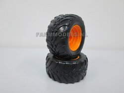 Ø 43.8 mm: 2x ROS Vredestein profiel banden + velgen 1:32 