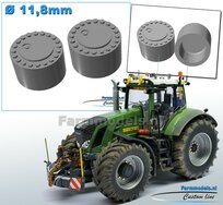 2x Eindvertragingen/ Planeetkappen Ø 11.8 mm rondom boutjes RESIN BLANK Geleverd 1:32 Farmmodels Premium Line