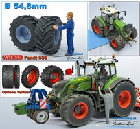 Ø 54.8 x 26.1 mm: FENDT 939 Facelift Wiking: 2x Michelin Axiobib2 Banden + RESIN Velgen BLANK geleverd 1:32    Farmmodels Premium Line Series  BEGIN JUNI LEVERBAAR