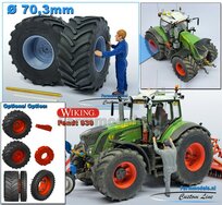Ø 70.3 x 30.4 mm: FENDT 939 Facelift Wiking: 2x Michelin Axiobib2 Banden + RESIN Velgen BLANK geleverd + MESSING AS en POLY-STRIP 1:32   BEGIN JUNI LEVERBAAR