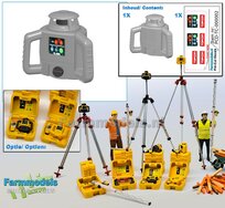 TOPCON RL-H5B Roterende Laser  RESIN onderdeel BLANK geleverd +  Pré-Cut Decal stickerset geschikt voor plaatsing op 3-Poot/ Statief Farmmodels  1:32                