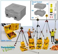 TOPCON KOFFER t.b.v. plaatsing 2x Topcon LS-B200 Machine Ontvangers RESIN onderdelen BLANK geleverd +  Pré-Cut Decal stickerset   Farmmodels  1:32                