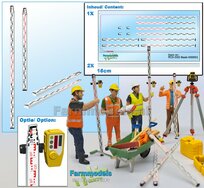 BAAK/ MEETLAT   POLYSTYREEN STRIPS BLANK geleverd +  Pré-Cut Decal stickerset  Farmmodels  1:32                