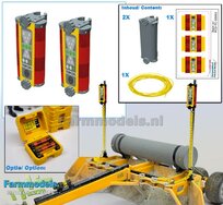2x TOPCON LS-B200 Machine Ontvanger + gele stroomdraad t.b.v. montage op Ø2mm pijp  RESIN onderdelen BLANK geleverd +  Pré-Cut Decal stickerset   1:32                