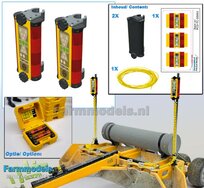 2x TOPCON LS-B200 Machine Ontvanger + gele stroomdraad  RESIN onderdelen TOPCON BRUIN/ GRIJS Gespoten geleverd +  Pré-Cut Decal stickerset   1:32                