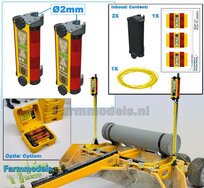 2x TOPCON LS-B200 Machine Ontvanger + gele stroomdraad  RESIN onderdelen TOPCON BRUIN/ GRIJS Gespoten geleverd +  Pré-Cut Decal stickerset   1:32                