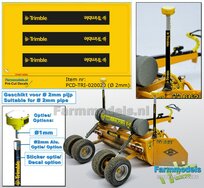 3x TRIMBLE logo's GEEL/ ZWART, Geschikt voor 