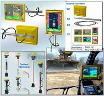 3x TOPCON DISPLAY/ LED-SCHERMEN  Resin TOPCON GEEL Gespoten geleverd + 6x Pré-Cut decals SCHERM-AFBEELDINGEN  + Ø1mm Montagestang en Ø0.5mm draad  1:32 