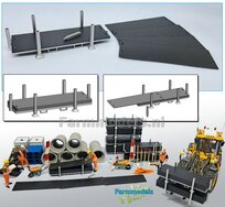 RIJPLATEN STELLING + 5x RUBBER RIJPLATEN (31.2 x 93.9 x  0,8 mm)  Stelling RESIN, ALUMINIUM Gespoten geleverd  1:32 