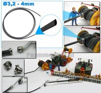 Ø 3.2 tot 4 mm x 500 cm ZWART Sleepslang Mest slang / leiding