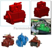 B&P mest pomp Materiaal Resin ROOD Gespoten geleverd 1:32  