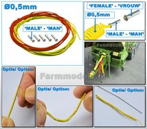 Ø 0.5mm x 50 cm: 2x LUCHTLEIDINGEN (1x ROOD & 1x GEEL)  + 5x 