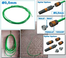 Ø 0.5 mm x 100 cm TUINSLANG GROEN 1:32