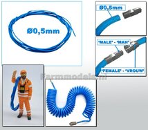 Ø 0.5 mm x 100 cm: LUCHTSLANG/ LUCHTLEIDING BLAUW   1:32
