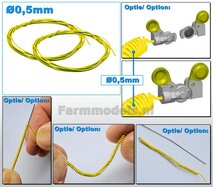 Ø 0.5mm x 200 cm: LUCHTLEIDINGEN GEEL  1:32