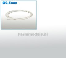 Ø 0.5 mm x 100 cm: LUCHTSLANG/ LUCHTLEIDING WIT   1:32