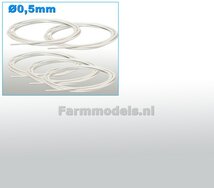 Ø 0.5 mm x 500 cm: LUCHTSLANG/ LUCHTLEIDING WIT  (Geleverd 5x 100 cm) 1:32