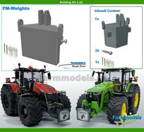 BOUWKIT: FRONTGEWICHT 400 kg  VLAKKE VOORKANT (Geschikt voor afbeeldingen) 3-Punts aansluiting  Materiaal: RESIN BLANK Geleverd  1:32  
