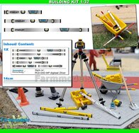 BOUWKIT: 3x ALUMINIUM STANLEY DIGITALE WATERPASSEN: Pré-Cut Decal stickerset + POLYSTYREEN STRIP BLANK geleverd   Farmmodels  1:32                